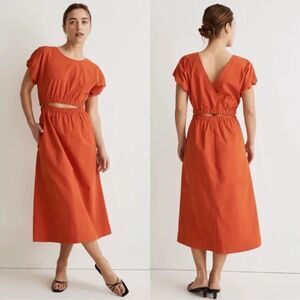 Madewell Pull On Dress Set Size XXS Midi Minimalist 3-in-1 Cotton Linen Boho